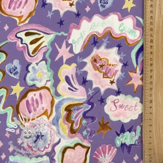Jersey Shells lavender digital print