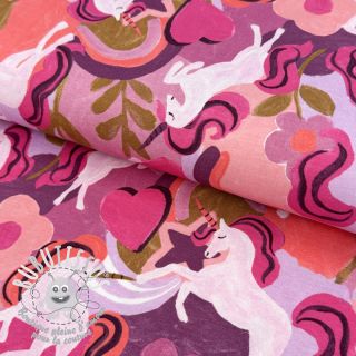Jersey Unicorns mauve digital print