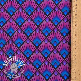 Viscose RADIANCE Graphic navy digital print