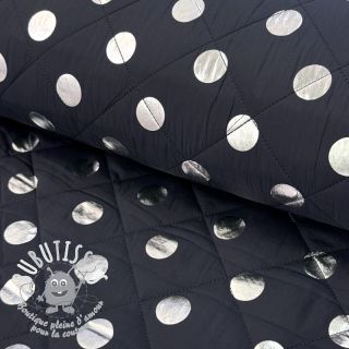 Tissu matelassé FOIL Dot navy
