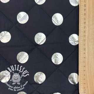 Tissu matelassé FOIL Dot navy