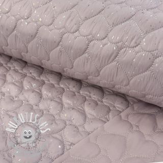 Tissu matelassé FOIL Hearts dark powder
