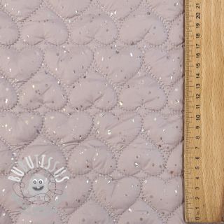 Tissu matelassé FOIL Hearts dark powder