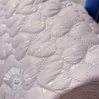 Tissu matelassé FOIL Hearts dark powder