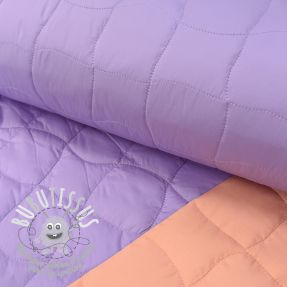 Tissu matelassé Graphic square lilac apricot