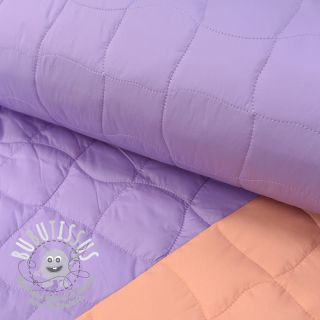 Tissu matelassé Graphic square lilac apricot