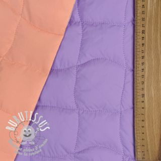 Tissu matelassé Graphic square lilac apricot