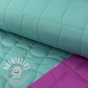 Tissu matelassé Graphic square cyan cerise