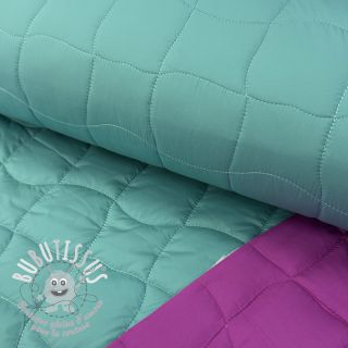 Tissu matelassé Graphic square cyan cerise