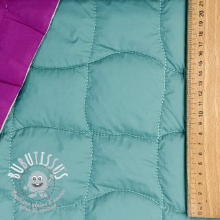 Tissu matelassé Graphic square cyan cerise