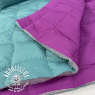 Tissu matelassé Graphic square cyan cerise