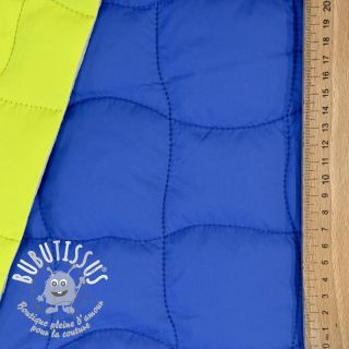Tissu matelassé Graphic square cobalt lime