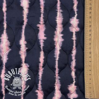 Tissu matelassé VELVET Stripes navy