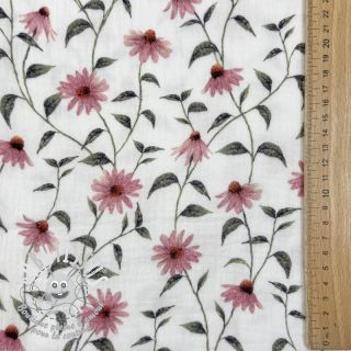 Tissu double gaze/mousseline Flowers Simone digital print ORGANIC
