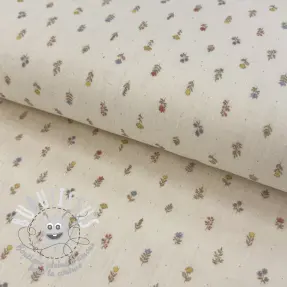 Tissu double gaze/mousseline Flowers Mia digital print ORGANIC