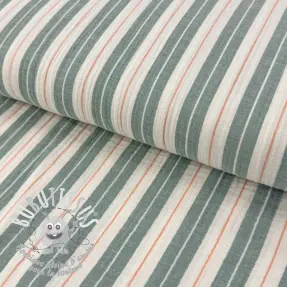 Tissu double gaze/mousseline YARN DYED Line green