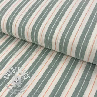 Tissu double gaze/mousseline YARN DYED Line green