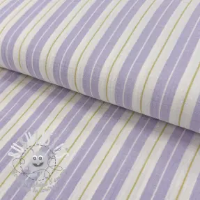 Tissu double gaze/mousseline YARN DYED Line purple