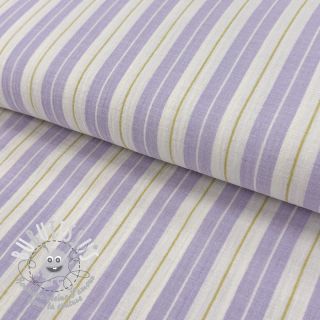 Tissu double gaze/mousseline YARN DYED Line purple