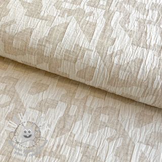 Tissu coton Lin JACQUARD Abstarct natural