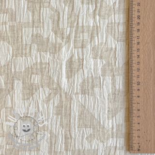 Tissu coton Lin JACQUARD Abstarct natural