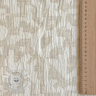 Tissu coton Lin JACQUARD Abstarct natural