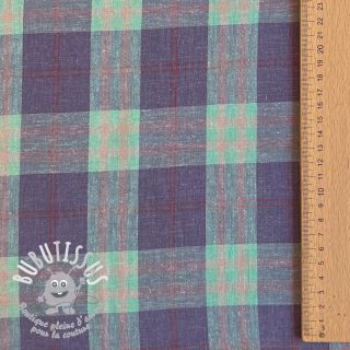 Viscose lin YARN DYED Square green