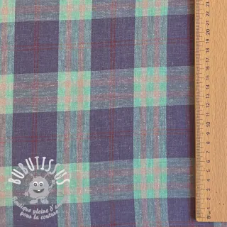 Viscose lin YARN DYED Square green