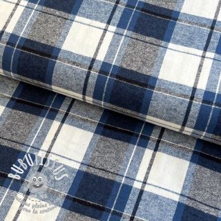 Tissu coton YARN DYED CHECK BRUSHED Silva design A