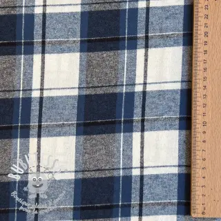 Tissu coton YARN DYED CHECK BRUSHED Silva design A