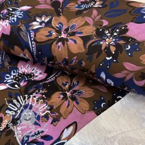 Sweat Flowers Mici brown digital print