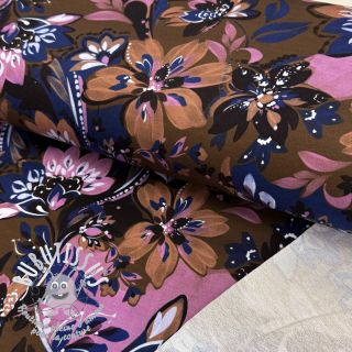 Sweat Flowers Mici brown digital print