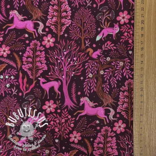 Sweat Forest animals bordeaux digital print
