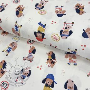 Jersey Dogs white digital print