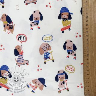 Jersey Dogs white digital print