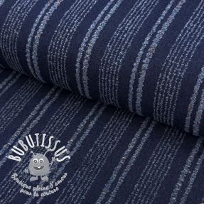 JEANS DENIM JACQUARD Disstresse stripes indigo
