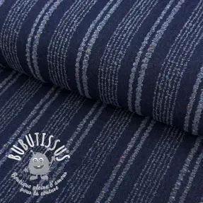 JEANS DENIM JACQUARD Disstresse stripes indigo