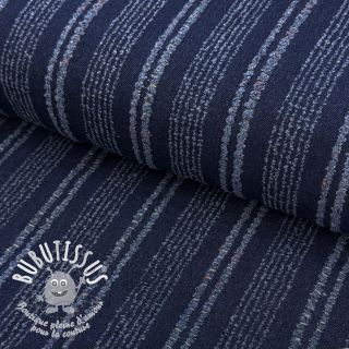 JEANS DENIM JACQUARD Disstresse stripes indigo