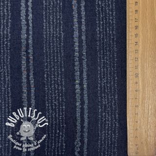 JEANS DENIM JACQUARD Disstresse stripes indigo