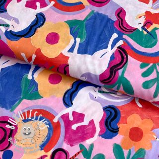 Tissu coton Unicorns multi digital print