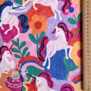 Tissu coton Unicorns multi digital print