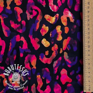 Viscose RADIANCE Animal skin black digital print