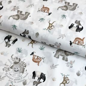 Tissu coton Safari off white digital print