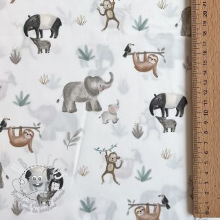 Tissu coton Safari off white digital print