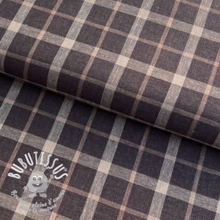 Viscose lin YARN DYED Block brown