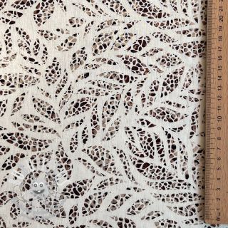 Viscose lin FOIL Leaves bronze