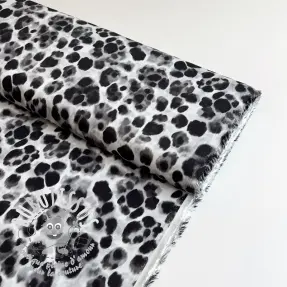 Viscose SATIN Animal skin black digital print