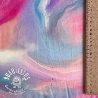 Viscose SATIN Illusion pink digital print