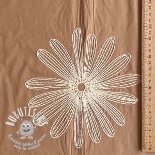 Tissu coton EMBROIDERY Flowie cinnamon