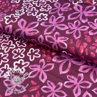 Satin ROYAL MICRO Abstarct bordeaux